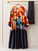 Robe Boubou Africaine Bazin Riche avec Foulard et Châle, Collection Dashiki, Taille Unique, Coupe Ample, Robe Traditionnelle de Mariage pour Femme