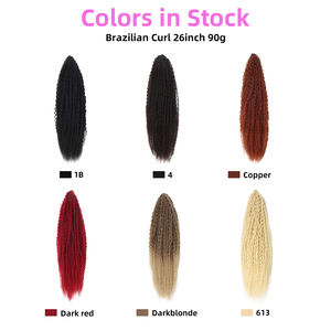 Capelli Vivian Premium Super Morbidi 26 Pollici 90g Ricci Brasiliani Crespi Confezione di Capelli Intrecciati all'Uncinetto con Ricci Brasiliani - Product Image 3