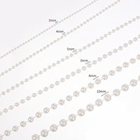 Chaîne de perles blanches pour bouquet de mariée, décoration de table de mariage, fournitures de bricolage pour fête, artisanat écologique, imperméable, de luxe, fait main