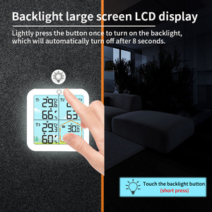 ワイヤレスデジタル屋内屋外温度計 & 湿度計LCDディスプレイ大型ディスプレイ<span class=keywords><strong>3</strong></span>センサープラスチック構造家庭用 - Product Image 4
