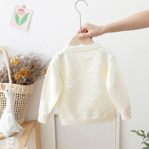 Ropa de Otoño al Por Mayor Abrigo Cálido para Niños Suéter de Bebé Cárdigan de Punto con Flores Florales 3D para <span class=keywords><strong>Niñas</strong></span> Pequeñas - Product Image 6