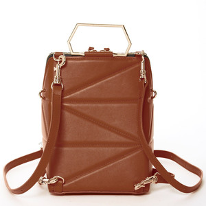 SUSU <b>Brown</b> Leather <b>Backpack</b> Purse for Women Unique Convertible Crossbody Bag - Product Image 2