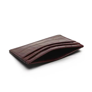 Hiram Beron bleu porte-cartes en cuir véritable hommes porte-cartes en cuir de vache italien hommes portefeuille produits de luxe - Product Image 6