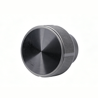 Bouton de commande moleté sur mesure en acier inoxydable/aluminium usiné CNC, anodisé noir, pour équipement de perçage de trous carrés