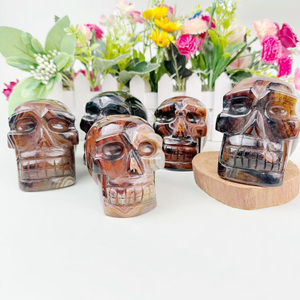 Cráneo de Sardónix Natural de Lujo Tallado a Mano, Escultura con Acabado de Cristal Fino, Apariencia Distintiva para Bienestar Espiritual - Product Image 4