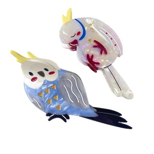 Pince <span class=keywords><strong>à</strong></span> cheveux créative en acétate motif oiseau de dessin animé, design unique, vente en gros, pince <span class=keywords><strong>à</strong></span> cheveux personnalisée pour femmes - Product Image 4