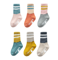 Chaussettes d'école blanches en vrac pour bébé, couleur bonbon, solide, nouvelle mode, enfants, chaussettes épaisses