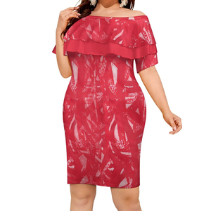 Polynésien Elei Tribal Tie-Dye Design personnalisé femmes demoiselle d'honneur longue soirée robe de bal robe de soirée robe de femme - Product Image 1