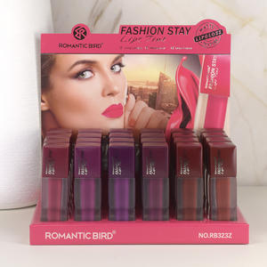 Gloss à lèvres mat de couleur foncée en gros, <span class=keywords><strong>ROMANTIC</strong></span> <span class=keywords><strong>BIRD</strong></span> Maquillage, série foncée violette, ensemble de gloss à lèvres 6 couleurs mélangées - Product Image 1