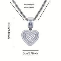 Collier pendentif amour en laiton plaqué or 18 carats Xunyu Classic avec chaîne de pull pour cadeau unisexe