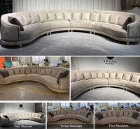 Canapé en forme de C moderne et luxueux pour salon, design personnalisé pour villa, mobilier de salon