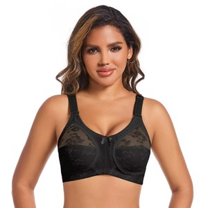 Reggiseno da donna taglie forti, senza ferretto, non imbottito, sexy in pizzo, confortevole, traspirante, senza cuciture, per il sonno, per seni grandi - Product Image 5