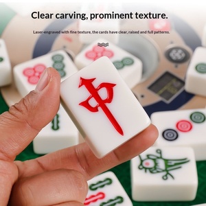 Melamine Mahjong Full-Automatic Machine <b>Dedicated</b> Magnetic Chess <b>Card</b> Room Household Large Font Aluminum Box Jade Mahjong Electr - Product Image 4