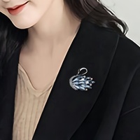 Broche en alliage Papillon Fleur Tendance, Accessoire Élégant Haut de Gamme pour Corsage et Manteau