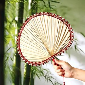 Éventail rond en feuilles de palmier naturelles tissées à la main, pour l'<span class=keywords><strong>été</strong></span>, <span class=keywords><strong>d</strong></span>écoration murale bohème pour la maison, vente en gros - Product Image 2