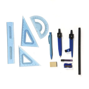 Chất Lượng Cao 11Pcs Nhựa Toán Học Hình Học Hộp Trường Cai Trị La Bàn Thiết Lập Cho Sinh Viên - Product Image 5