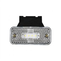Feu de position latéral LED, réflecteur nid d'abeille, bande COB, fixation par clip, blanc, rouge, ambre, 12V 24V, camion, remorque, fourgonnette, poids lourd, étanche