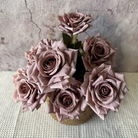 Großhandel Bulk Günstiger Preis High Branch 7cm Rote Seide Blume Künstliche Rose Blumen für die Dekoration