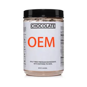 Venda por atacado do oem de chocolate orgânico pó nuo de proteína e grama natural de proteína