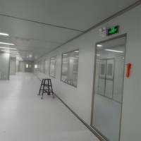 Panneaux de laboratoire modulaires pour atelier, construction ignifuge, hôpital, salle blanche préfabriquée ISO 8, classe 10000, en laine