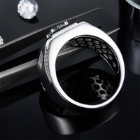 Vente chaude de haute qualité 2022 de luxe de mariage anneaux argent sterling argent hommes anneaux moissanite bijoux