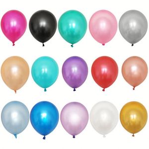 Nouveau lot de 100 ballons en latex de 9 pouces, standard, 1,8 g, ronds, multicolores, métallisés, couleur hélio, perle, or, argent - Product Image 2