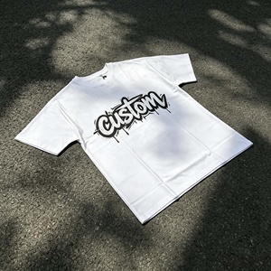 T-shirt surdimensionné à manches courtes pour homme avec motif imprimé lettres, style streetwear, col rond, décontracté - Product Image 6