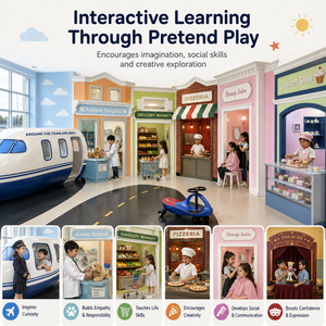 Equipo de Juego de Imitación, Área de Juegos Interior para Preescolar, Guardería y Cafetería Infantil - Product Image 4