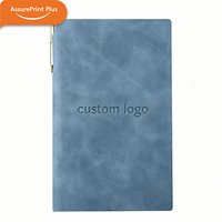 Carnet de notes professionnel A5 en cuir PU effet peau, avec logo personnalisé, reliure à feuilles pliées, couverture rigide, boucle pour stylo, papier ligné crème 80g