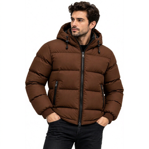 Chaqueta de Invierno para Hombre, Impermeable, Acolchada, con Capucha, Cálida, Informal, para Exteriores, con Logotipo en la Parte Delantera - Product Image 1