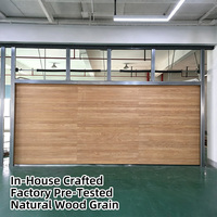 Portes de garage en bois massif isolées thermiquement, durables, à fonctionnement silencieux, de taille personnalisée 8x7 9x8, pour l'entrée de garage à domicile