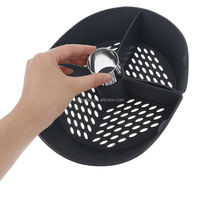 Séparateur de cuisson en silicone Chips et Dip Plat de service Cheminée en acier pour Vorwerk TM5 TM6 T31
