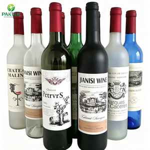 Bouteille de <span class=keywords><strong>vin</strong></span> en verre <span class=keywords><strong>bordeaux</strong></span> vert foncé givré de luxe pour <span class=keywords><strong>vin</strong></span> <span class=keywords><strong>rouge</strong></span> premium - Product Image 4