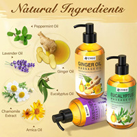 Huile de massage sexy 100% pure au gingembre, à l'eucalyptus et à la lavande pour le soin anti-cellulite et le massage corporel