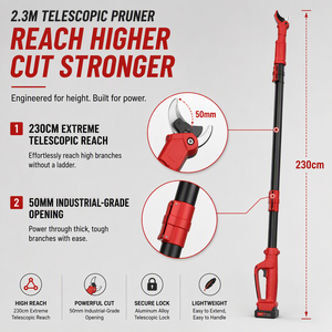 Sécateur Électrique Sans Fil Télescopique 2,3 m à Grande Ouverture 50 mm, Moteur Brushless 20V, Coupe-Arbres Portatif pour Verger - Product Image 4