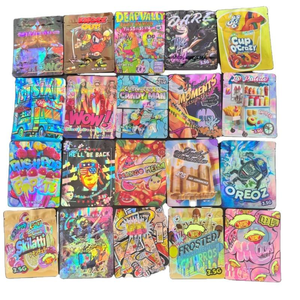 Offres Spéciales en Stock : Des Milliers de Sachets d'Emballage pour Bonbons Comestibles et Fleurs, Sachets Mylar Découpés à la Forme, Refermables (3.5g, 7g, 14g, 28g) avec Boîte d'Allumettes - Product Image 4