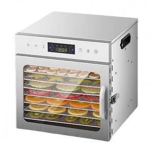 Máquina Deshidratadora de Frutas y Verduras de Acero Inoxidable con Temporizador Digital y 18 Bandejas, Máquina para Secar Frutas y Verduras - Product Image 3