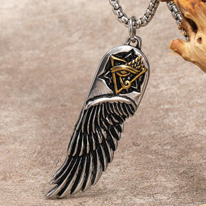 Japonés y coreano ins punk hop Takahashi Goro titanio acero hombre colgante moda calle collar fabricantes al por mayor - Product Image 3