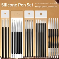 Pena Silikon Dua Ujung untuk Dotting & Embossing Grosir Pabrik, Set 5 Buah untuk Seni Kuku dan Alat Pembuat Bunga dari Polymer Clay