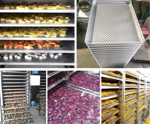 Commercial Food Grade Stainless Steel Multi-Tier Drying Cart Four-Wheel <b>Trolley</b> Rust-Resistant Dehydrating Rack - Product Image 6