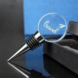Tapón de <span class=keywords><strong>vino</strong></span> de diamante de cristal pulido con láser 3D personalizado para regalos de recuerdo - Product Image 4