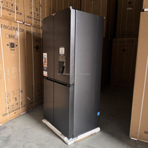 591L High Quality Home 220v 4 Door Retro Home Kitchen French Door Gray <b>Refrigerator</b> Quick Cooling Smart Preservation Frequency C - Product Image 6
