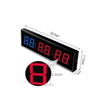 Minuteur de Gym GGDX 2,3 pouces à 6 chiffres avec sonnerie et télécommande pour la boxe, les exercices et les jeux