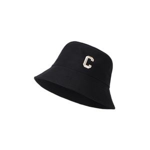 Chapeau seau d'été pour femmes, version coréenne, protection UV, broderie personnalisée, lettre C, chapeau de pêcheur - Product Image 1