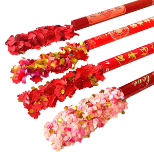 80cm di carta personalizzata palmare <span class=keywords><strong>cuore</strong></span> di forma rosa coriandoli cannone per feste di nozze per il nuovo anno Diwali & laurea - Product Image 1