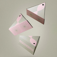 Boîtes à gâteaux en papier kraft triangulaires avec séparateur, fourniture d'usine