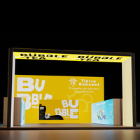 Stand modulaire pliable 6x3m très demandé avec mur rétroéclairé par LED et impression par sublimation pour la publicité en salon professionnel