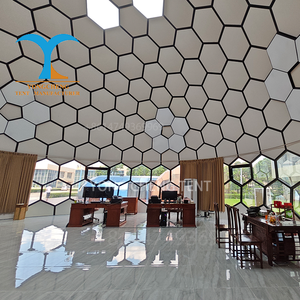 Dôme géodésique en verre de 13m de diamètre pour le <span class=keywords><strong>camping</strong></span> de luxe aux États-Unis avec panneau dur et verre trempé bonne isolation thermique - Product Image 3