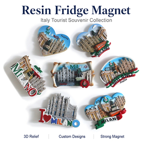 Imanes de Resina 3D en Relieve de Italia para Refrigerador, Imanes Turísticos de Milán, Roma, <span class=keywords><strong>Pisa</strong></span> - Product Image 1