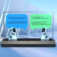 Pantalla Traductora OLED Transparente de Doble Cara de 30 Pulgadas con IA, Resolución 1366*768, Táctil de Diez Puntos, Cristal Templado Físico, OEM para Educación